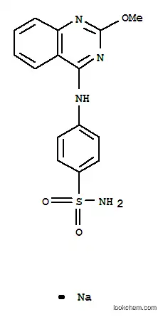 Molecular Structure of 102395-89-1 (Benzenesulfonamide,4-[(2-methoxy-4-quinazolinyl)amino]-, sodium salt (1:1))
