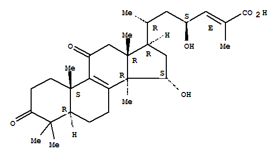 102607-22-7,(24E)-15α,23-Dihydroxy-3,11-dioxo-5α-lanosta-8,24-dien-26-oic acid,(+)-Ganolucidicacid D; Ganolucidic acid D