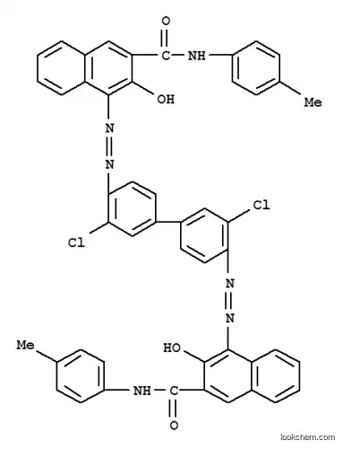 Molecular Structure of 103621-93-8 (2-Naphthalenecarboxamide, 4,4'-[(3,3'-dichloro[1,1'- biphenyl]-4,4'-diyl)bis(azo)]bis[3-hydroxy-N-(4-methylphenyl )-)
