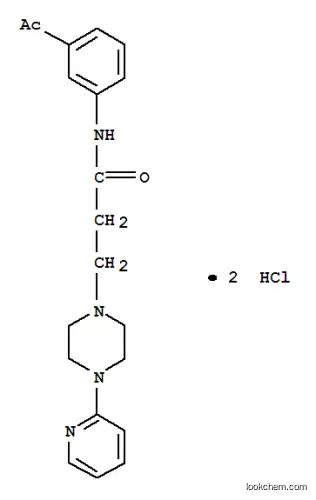 Molecular Structure of 104373-60-6 (N-(3-acetylphenyl)-3-[4-(pyridin-2-yl)piperazin-1-yl]propanamide dihydrochloride hydrate)