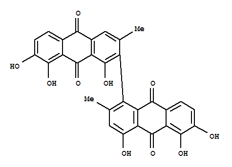 (-)-1',4,5,6,7',8'-Hexahydroxy-2,3'-dimethyl-1,2'-bi[9,10-anthraquinone]