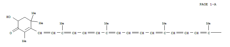 Molecular Structure of 111536-19-7 (2,4,6,8,10,12,14,16,18,20,22-Tricosaundecaenal,23-(4-hydroxy-2,6,6-trimethyl-3-oxo-1-cyclohexen-1-yl)-4,8,12,17,21-pentamethyl-,(2E,4E,6E,8E,10E,12E,14E,16E,18E,20E,22E)- (9CI))