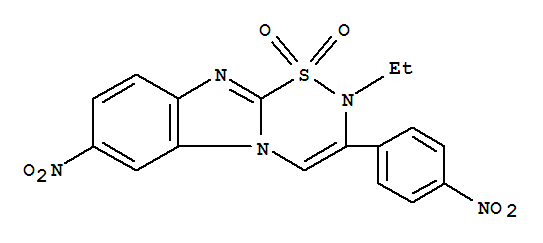 115242-30-3,2-ethyl-7-nitro-3-(4-nitrophenyl)-2H-[1,2,5]thiadiazino[5,6-a]benzimidazole 1,1-dioxide,