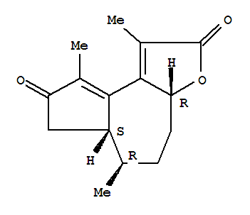 Molecular Structure of 116963-85-0 (Azuleno[5,4-b]furan-2,8-dione,3a,4,5,6,6a,7-hexahydro-1,6,9-trimethyl-, (3aR,6R,6aS)-)