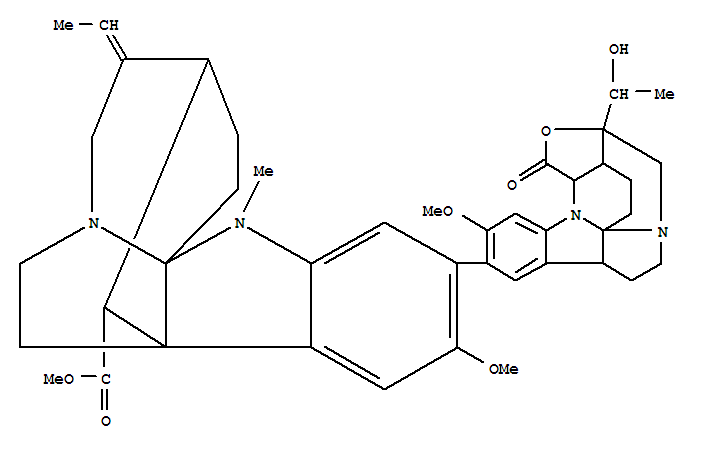 119420-11-0,13H-3,8a-Methano-1H-azepino[1',2':1,2]pyrrolo[2,3-b]indole-14-carboxylicacid,4-ethylidene-2,3,4,5,7,8-hexahydro-10-methoxy-13-methyl-11-[(3S,3aR,5aS,8aR,13aS)-1,3,3a,4,5,8,8a,13a-octahydro-3-[(1R)-1-hydroxyethyl]-11-methoxy-1-oxo-7H-3,6-methanofuro[3',4':5,6]pyrido[1,2-a]pyrrolo[2,3-b]indol-10-yl]-,methyl ester, (3R,4E,8aR,13aR,14R)- (9CI),1,16:2,4(7H)-Dicyclo-3,4-secocorynan-17-oicacid, 10-[10,17-dimethoxy-1-methyl-17-oxo-2,4(1H)-cyclo-3,4-secoakuammilan-11-yl]-19,20-dihydroxy-11-methoxy-,g-lactone, (7a,16S,19R)-;2,4(1H)-Cyclo-3,4-secoakuammilan, 1,16:2,4(7H)-dicyclo-3,4-secocorynan-17-oicacid deriv.; (-)-Ceylanine; 13H-3,8a-Methano-1H-azepino[1',2':1,2]pyrrolo[2,3-b]indole-14-carboxylicacid,4-ethylidene-2,3,4,5,7,8-hexahydro-10-methoxy-13-methyl-11-[1,3,3a,4,5,8,8a,13a-octahydro-3-(1-hydroxyethyl)-11-methoxy-1-oxo-7H-3,6-methanofuro[3',4':5,6]pyrido[1,2-a]pyrrolo[2,3-b]indol-10-yl]-,methyl ester, [3R-[3a,4E,8aa,11[3S*(R*),3aR*,5aS*,8aR*,13aS*],13aR*,14R*]]-;Ceylanine