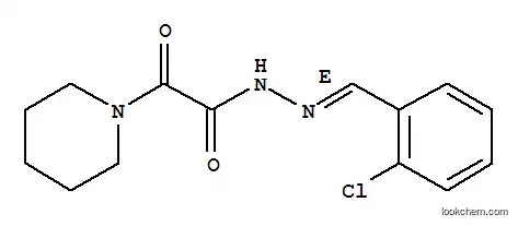 Molecular Structure of 133662-08-5 (1-Piperidineaceticacid, a-oxo-,[(2-chlorophenyl)methylene]hydrazide, (E)- (9CI))