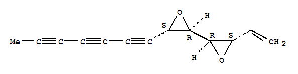 Molecular Structure of 139122-80-8 (2,2'-Bioxirane,3-ethenyl-3'-(1,3,5-heptatriynyl)-, (2R,2'R,3S,3'S)-rel- (9CI))