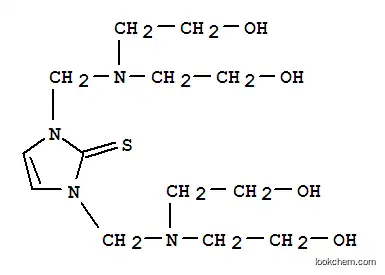 Molecular Structure of 14395-74-5 (2H-Imidazole-2-thione,1,3-bis[[bis(2-hydroxyethyl)amino]methyl]-1,3-dihydro-)