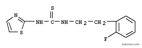 Molecular Structure of 149485-92-7 (1-[2-(2-fluorophenyl)ethyl]-3-(1,3-thiazol-2-yl)thiourea)