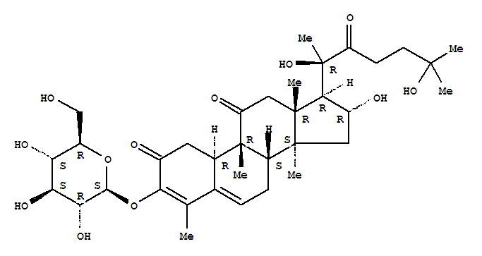 Molecular Structure of 151466-44-3 (19-Norcholesta-3,5-diene-2,11,22-trione,3-(b-D-glucopyranosyloxy)-16,20,25-trihydroxy-4,9,14-trimethyl-,(9b,10a,16a)- (9CI))