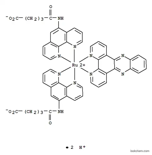 Molecular Structure of 152204-36-9 (bis(phenanthroline)(dipyridophenazine)ruthenium(II))