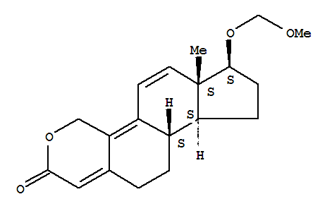15885-59-3,Cyclopenta[5,6]naphtho[1,2-c]pyran-2(4H)-one,6a,7,8,9,9a,9b,10,11-octahydro-7-(methoxymethoxy)-6a-methyl-, (6aS,7S,9aS,9bS)-,2-Oxaestra-4,9,11-trien-3-one,17-(methoxymethoxy)-, (17b)-; 2-Oxaestra-4,9,11-trien-3-one, 17b-(methoxymethoxy)- (8CI);Cyclopenta[5,6]naphtho[1,2-c]pyran-2(4H)-one,6a,7,8,9,9a,9b,10,11-octahydro-7-(methoxymethoxy)-6a-methyl-, [6aS-(6aa,7a,9ab,9ba)]-; RU 2745