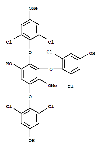 167172-71-6,Phenol,3,5-bis(2,6-dichloro-4-hydroxyphenoxy)-2-(2,6-dichloro-4-methoxyphenoxy)-4-methoxy-(9CI),Russuphelol