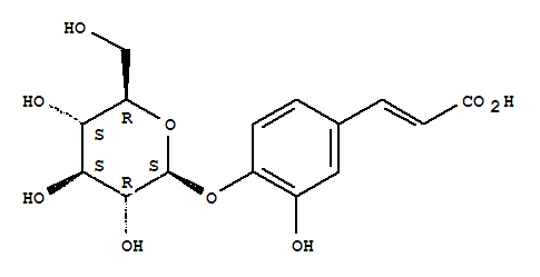 2-Propenoic acid,3-[4-(b-D-glucopyranosyloxy)-3-hydroxyphenyl]- cas  17093-82-2