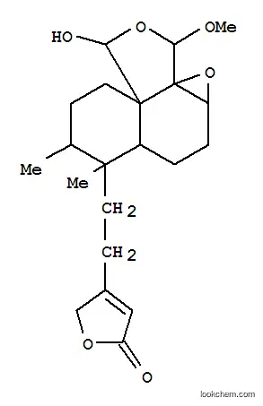 Molecular Structure of 172549-33-6 (2(5H)-Furanone,4-[2-[(1aS,3aS,4R,5S,7aS,8R,10S,10aR)-octahydro-8-hydroxy-10-methoxy-4,5-dimethyl-8H,10H-oxireno[1,2]naphtho[1,8a-c]furan-4-yl]ethyl]-(9CI))