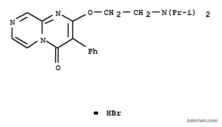 Molecular Structure of 21271-23-8 (2-(2-Diisopropylaminoethoxy)-3-phenyl-4H-pyrazino(1,2-a)pyrimidin-4-on e hydrobromide)