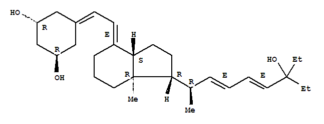 212844-20-7,1,3-Cyclohexanediol,5-[(2E)-2-[(1R,3aS,7aR)-1-[(1R,2E,4E)-6-ethyl-6-hydroxy-1-methyl-2,4-octadien-1-yl]octahydro-7a-methyl-4H-inden-4-ylidene]ethylidene]-,(1R,3R)-,1,3-Cyclohexanediol,5-[(2E)-[(1R,3aS,7aR)-1-[(1R,2E,4E)-6-ethyl-6-hydroxy-1-methyl-2,4-octadienyl]octahydro-7a-methyl-4H-inden-4-ylidene]ethylidene]-,(1R,3R)- (9CI); Ro 25-8584