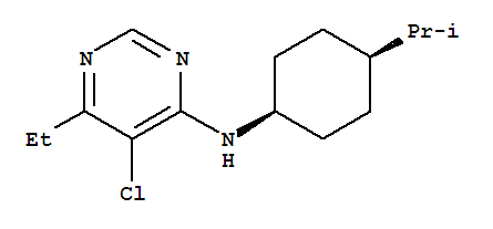 222729-87-5,4-Pyrimidinamine,5-chloro-6-ethyl-N-[cis-4-(1-methylethyl)cyclohexyl]-,AE-F 119209