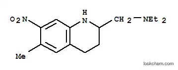 Molecular Structure of 22989-54-4 (2-Quinolinemethanamine,N,N-diethyl-1,2,3,4-tetrahydro-6-methyl-7-nitro-)