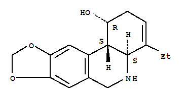 23950-09-6,[1,3]Dioxolo[4,5-j]phenanthridin-1-ol,4-ethyl-1,2,4a,5,6,11b-hexahydro-, (1R,4aS,11bS)-,5,6-Secolycoran-1a-ol, 3,3a-didehydro- (8CI);[1,3]Dioxolo[4,5-j]phenanthridin-1-ol, 4-ethyl-1,2,4a,5,6,11b-hexahydro-,[1R-(1a,4aa,11bb)]-; 5,6-Secocaranine