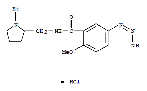1H-Benzotriazole-5-carboxamide,N-[(1-ethyl-2-pyrrolidinyl)methyl]-6-methoxy-, hydrochloride (1:1)