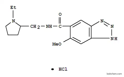 Molecular Structure of 28322-37-4 (N-[(1-ethylpyrrolidin-2-yl)methyl]-6-methoxy-1H-benzotriazole-5-carboxamide monohydrochloride)