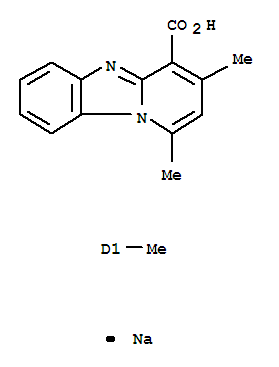 Pyrido[1,2-a]benzimidazole-4-carboxylicacid, 1,3, -trimethyl-, sodium salt (8CI)