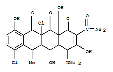 2-Naphthacenecarboxamide,7,11a-dichloro-4-(dimethylamino)-1,4,4a,5,5a,6,11,11a,12,12a-decahydro-3,5,10,12a-tetrahydroxy-6-methyl-1,11,12-trioxo-
