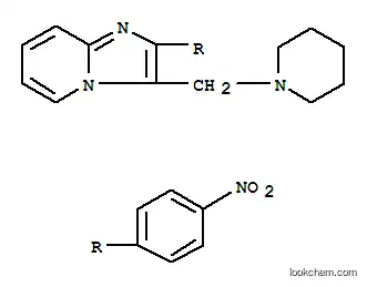 Molecular Structure of 3323-00-0 (2-(p-Nitrophenyl)-3-(piperidinomethyl)imidazo[1,2-a]pyridine)