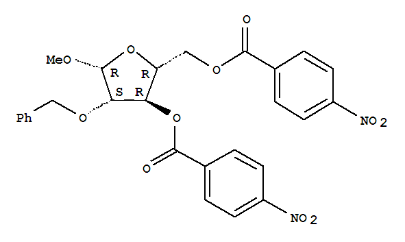 Arabinofuranoside,methyl 2-O-benzyl-, bis(p-nitrobenzoate), b-D- (8CI) cas  4060-28-0