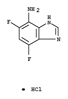 4140-73-2,4,6-difluoro-1H-benzimidazol-7-amine,Benzimidazole,4-amino-5,7-difluoro-, monohydrochloride (8CI)
