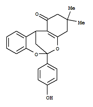 6,12-Methano-1H-dibenzo[d,g][1,3]dioxocin-1-one,2,3,4,12-tetrahydro-6-(4-hydroxyphenyl)-3,3-dimethyl-