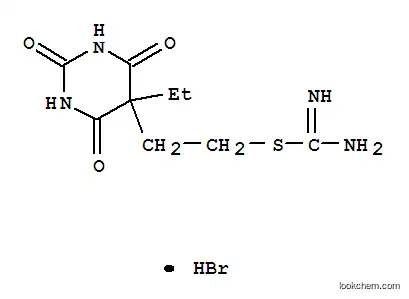 Molecular Structure of 5347-08-0 (2-(5-ethyl-2,4,6-trioxohexahydropyrimidin-5-yl)ethyl carbamimidothioate)