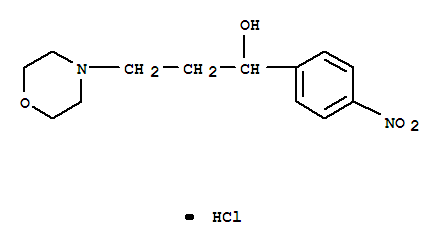 5424-59-9,3-(morpholin-4-yl)-1-(4-nitrophenyl)propan-1-ol,4-Morpholinepropanol,a-(4-nitrophenyl)-,monohydrochloride (9CI); 4-Morpholinepropanol, a-(p-nitrophenyl)-, hydrochloride (6CI); NSC 12240