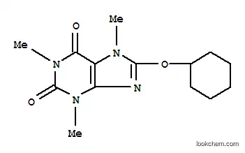 Molecular Structure of 5463-56-9 (8-(cyclohexyloxy)-1,3,7-trimethyl-3,7-dihydro-1H-purine-2,6-dione)