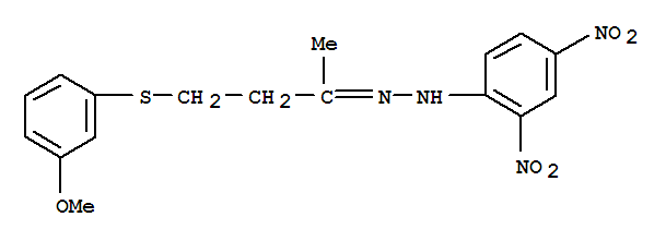 2-Butanone,4-[(3-methoxyphenyl)thio]-, 2-(2,4-dinitrophenyl)hydrazone