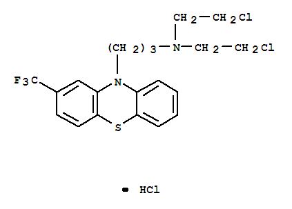 61852-34-4,N,N-bis(2-chloroethyl)-3-[2-(trifluoromethyl)-10H-phenothiazin-10-yl]propan-1-amine,10H-Phenothiazine-10-propanamine,N,N-bis(2-chloroethyl)-2-(trifluoromethyl)-, monohydrochloride (9CI); NSC166011