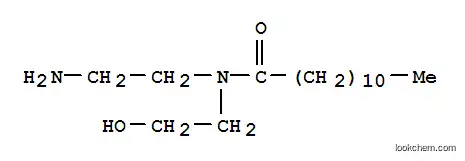 Molecular Structure of 63451-21-8 (N-(2-aminoethyl)-N-(2-hydroxyethyl)dodecanamide)