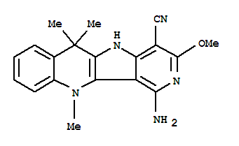 5H-Pyrido[3',4':4,5]pyrrolo[3,2-b]quinoline-4-carbonitrile,1-amino-6,11-dihydro-3-methoxy-6,6,11-trimethyl- cas  63827-50-9