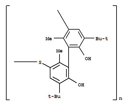 63964-11-4,Poly[thio[5,5'-bis(1,1-dimethylethyl)-6,6'-dihydroxy-2,2'-dimethyl[1,1'-biphenyl]-3,3'-diyl]],4,4'-Thiobis(2-tert-butyl-5-methylphenol)polymer, SRU; Modanox 2600
