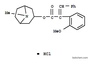 Molecular Structure of 67210-58-6 (3-{[(2E)-2-(2-methoxyphenyl)-3-phenylprop-2-enoyl]oxy}-8-methyl-8-azoniabicyclo[3.2.1]octane chloride)