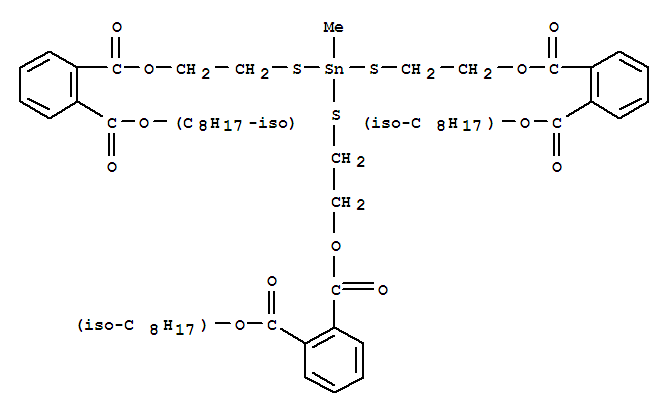 1,2-Benzenedicarboxylic acid,1,1',1''-[(methylstannylidyne)tris(thio-2,1-ethanediyl)] 2,2',2''-triisooctylester
