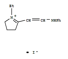2H-Pyrrolium,1-ethyl-3,4-dihydro-5-[2-(phenylamino)ethenyl]-, iodide (1:1)