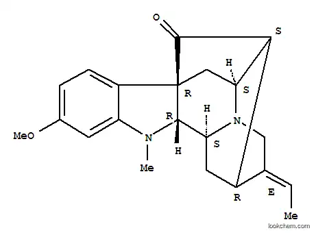 Molecular Structure of 70522-05-3 (Ajmalan-17-one,19,20-didehydro-11-methoxy-, (19E)- (9CI))