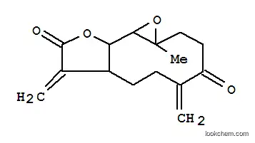 Molecular Structure of 71277-23-1 (1a-methyl-5,8-dimethylideneoctahydrooxireno[9,10]cyclodeca[1,2-b]furan-4,9(1aH,5H)-dione)