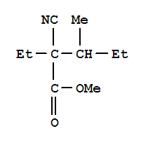 Pentanoic acid,2-cyano-2-ethyl-3-methyl-, methyl ester