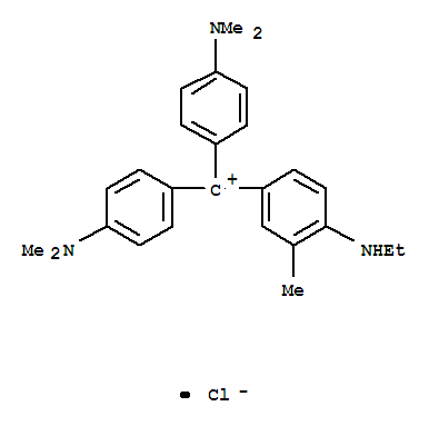 Methylium,bis[4-(dimethylamino)phenyl][4-(ethylamino)-3-methylphenyl]-, chloride (1:1)