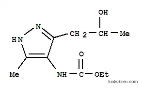 Molecular Structure of 72499-54-8 (ethyl [3-(2-hydroxypropyl)-5-methyl-1H-pyrazol-4-yl]carbamate)