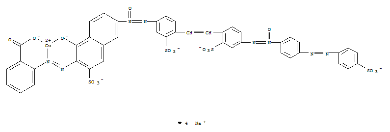 Cuprate(4-),[2-[[1-hydroxy-3-sulfo-6-[[3-sulfo-4-[2-[2-sulfo-4-[[4-[(4-sulfophenyl)azo]phenyl]-ONN-azoxy]phenyl]ethenyl]phenyl]-NNO-azoxy]-2-naphthalenyl]azo]benzoato(6-)]-,tetrasodium (9CI)