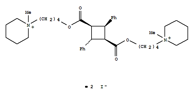 Piperidinium,1,1'-[(2,4-diphenyl-1,3-cyclobutanediyl)bis(carbonyloxy-4,1-butanediyl)]bis[1-methyl-,diiodide, (1a,2a,3a,4b)- (9CI)